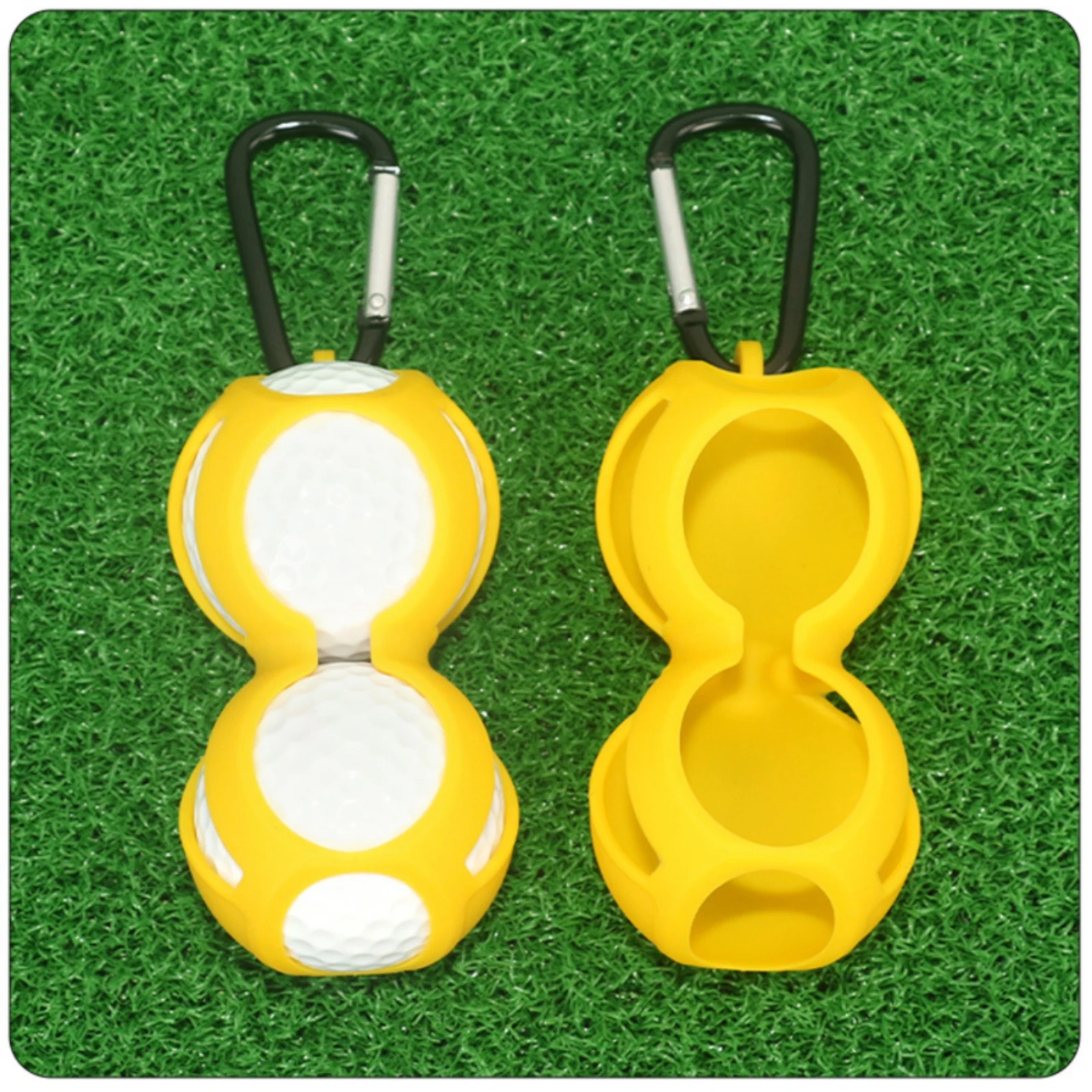 Silicone Golf Ball Holder Flexible Double Golf Ball Holder Sports Accessory Easy to Clean Quick Reach for Golfers - view 6