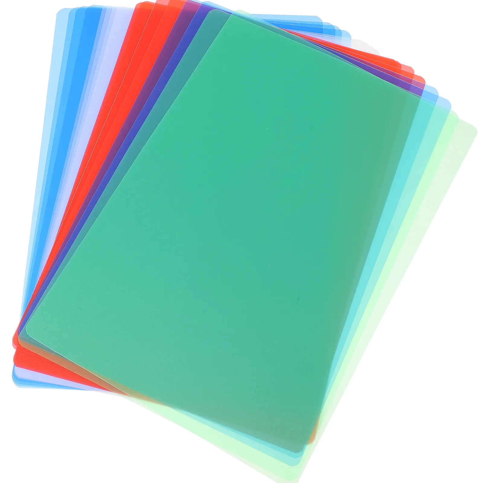 16Pcs Writing Pads Translucent Exam Pads Mixed Color for Students School Office Reading Tools Anti-Slip PVC Writing Mats