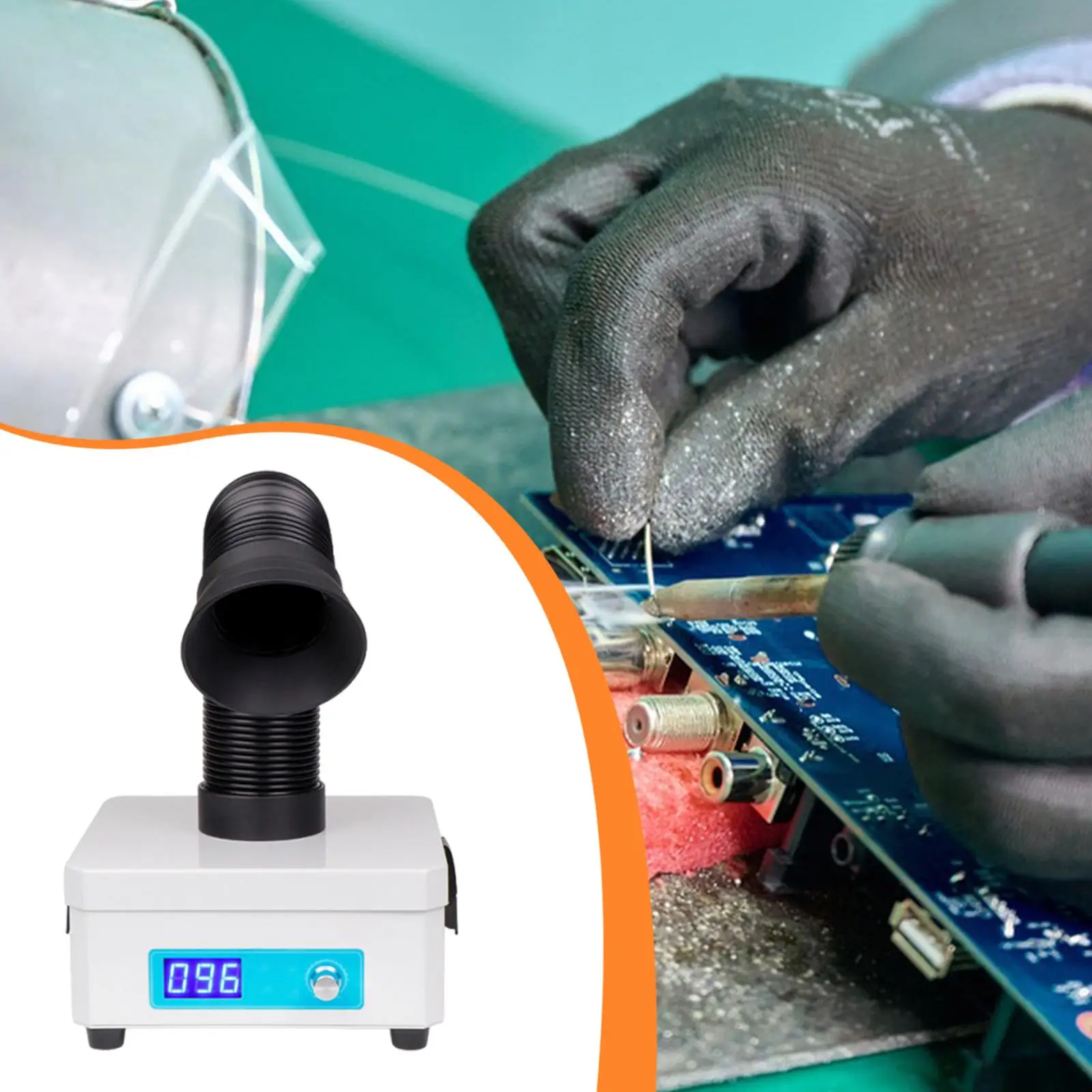

Solder Fume Extractor Fast Air Filtration Device Low Noise Desktop Smoke Purifier Smoke Absorber for Home Soldering