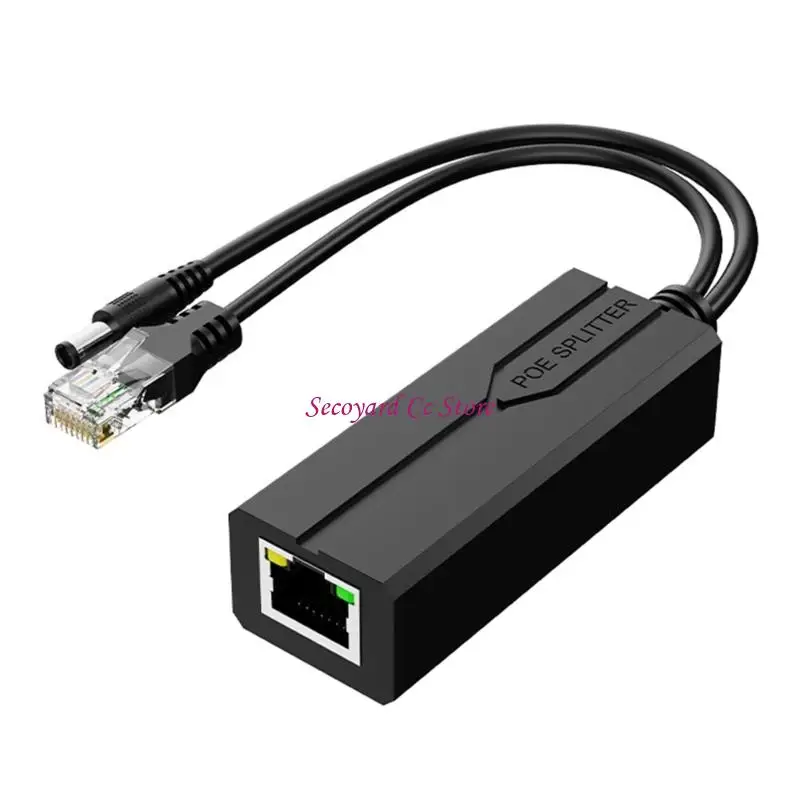 N3UC DC48V POE to DC12V Adapter POE Splitter 10/100/1000Mbps Gigabit Support