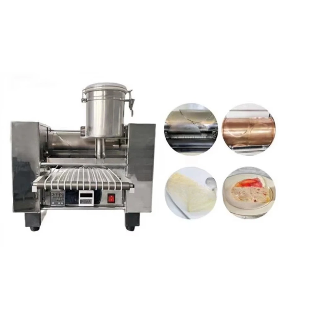 Commercial Automatic 8/9/10/12 Inch Stainless Steel Tabletop Pancake & Mille Crepe Cake Making Machine New Condition