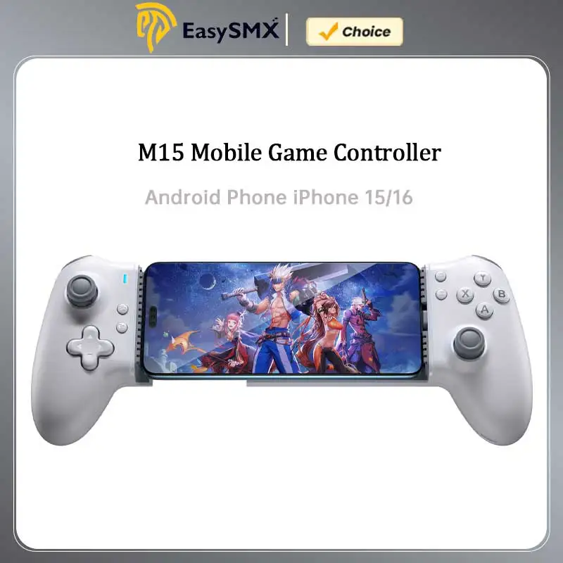 EasySMX M15 Mobile Game Controller，Hall Mechanical Gamepad with Type C for Android Phone iPhone Cloud Gaming Xbox Game Pass