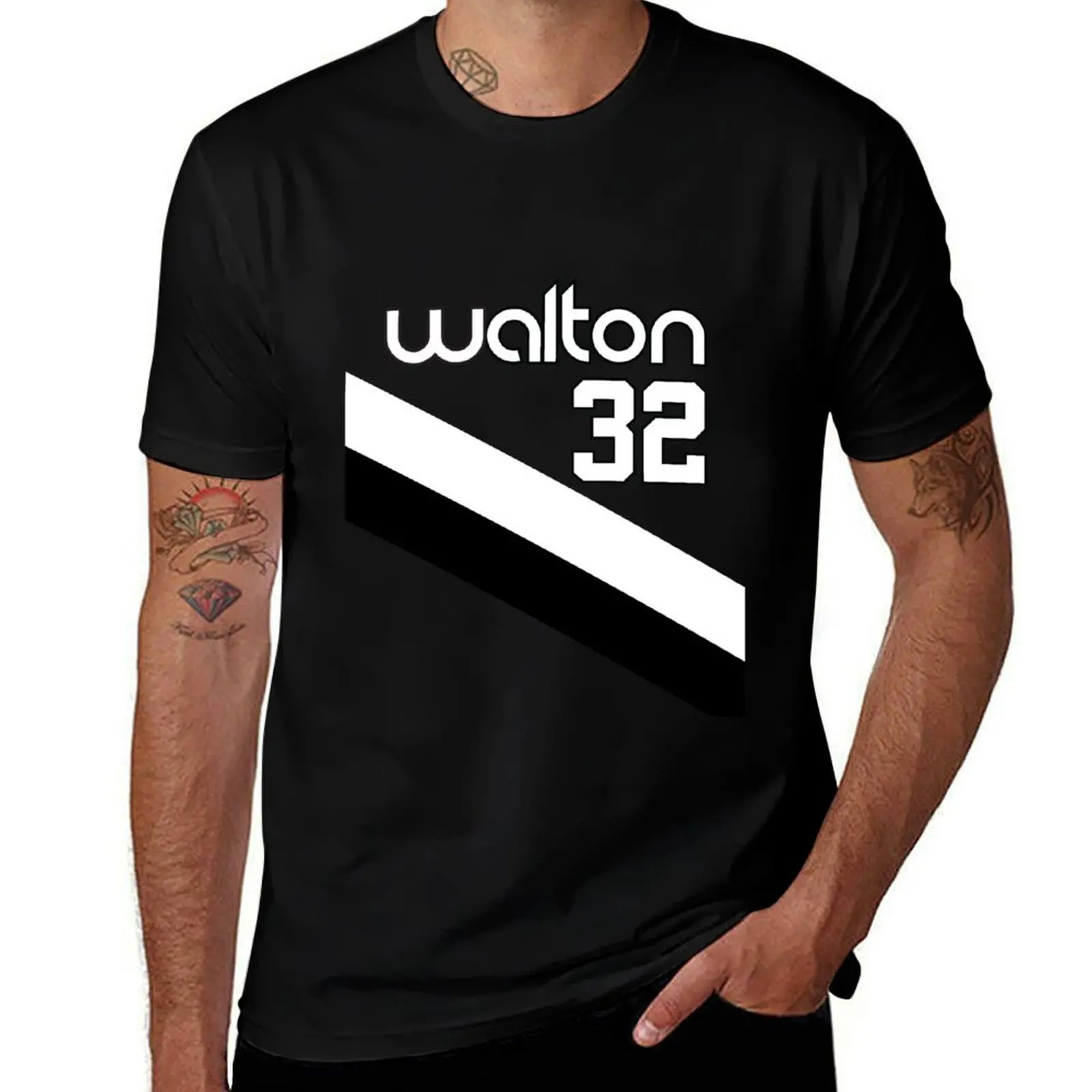 

Футболка Bill Walton Portland Jersey 1, мужская футболка из 100% хлопка, мужские футболки с принтом