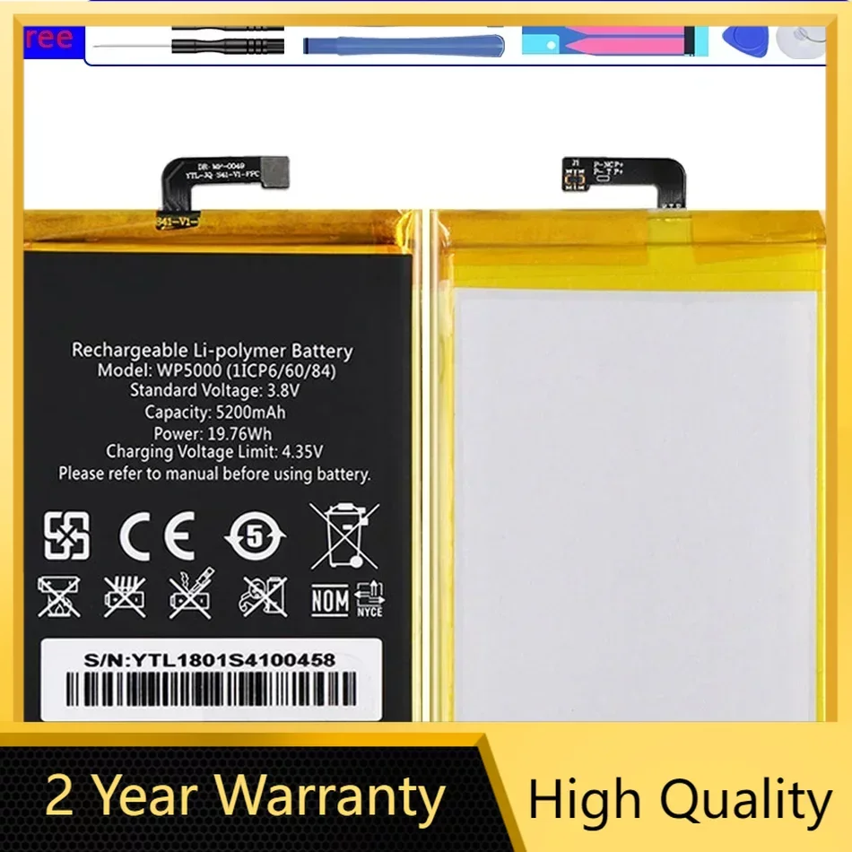 

High Quality Battery for Oukitel WP5000 Smartphone, 5200mAh Battery