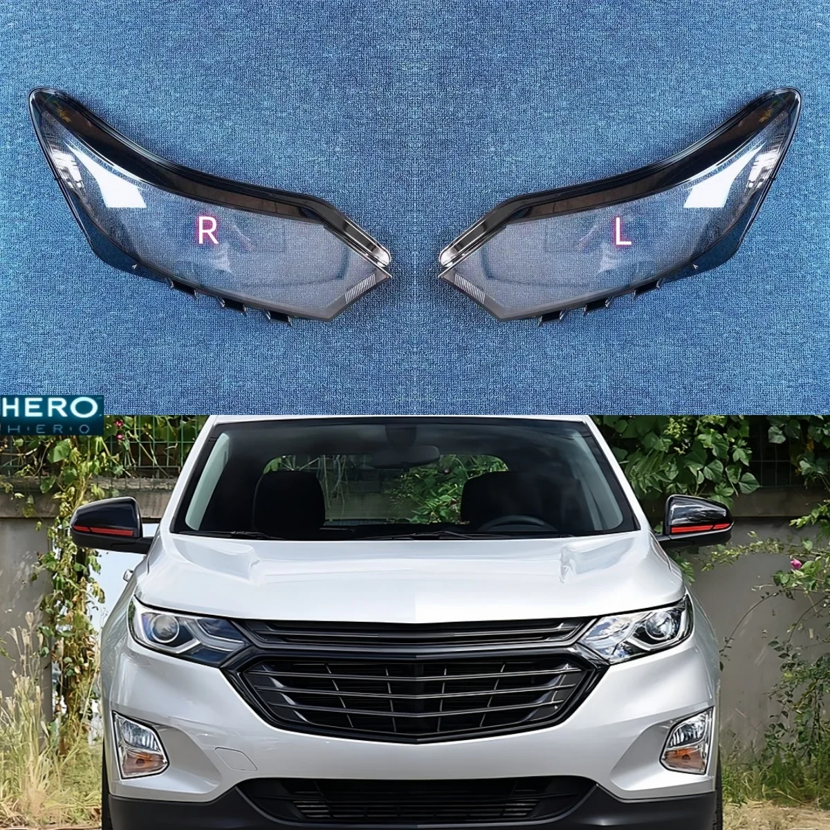 

Для Chevrolet Equinox 2017 2018 2019, передний абажур, корпус фары, абажур, линза из плексигласа
