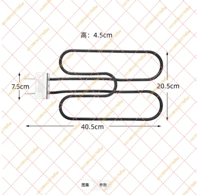 Replacement Heating Element for Weber Q140 Q1400, 66631 Electric Grill Heating Pipe, EU Plug Accessory