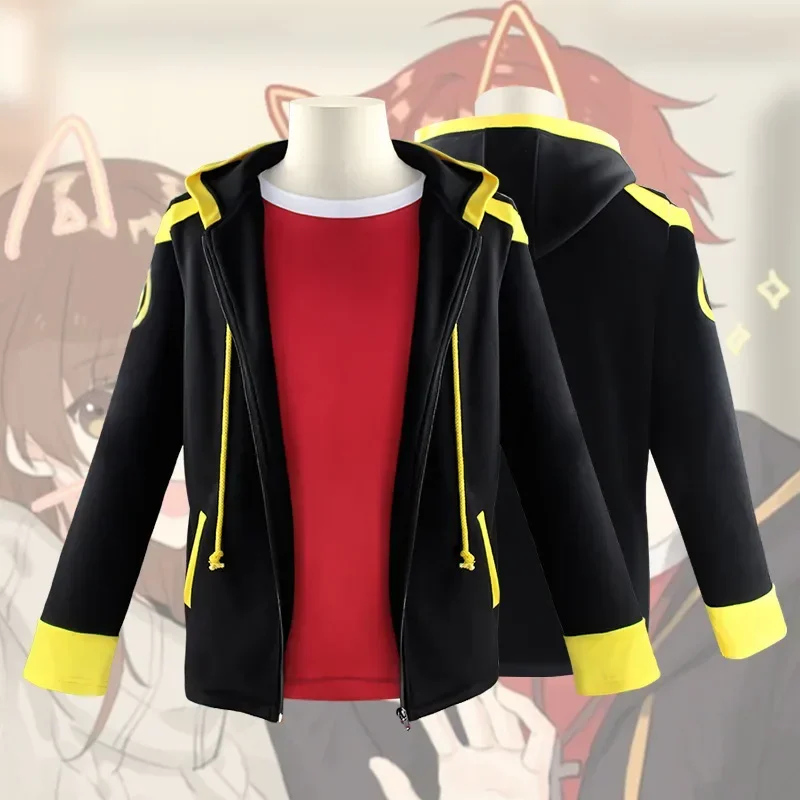 Game Mystic Messenger 707 Saeyoung Choi Cosplay Costumes Adult Men Women Spring Autumn Fleece Hoodie Zipper Jacket Coat T-shirt