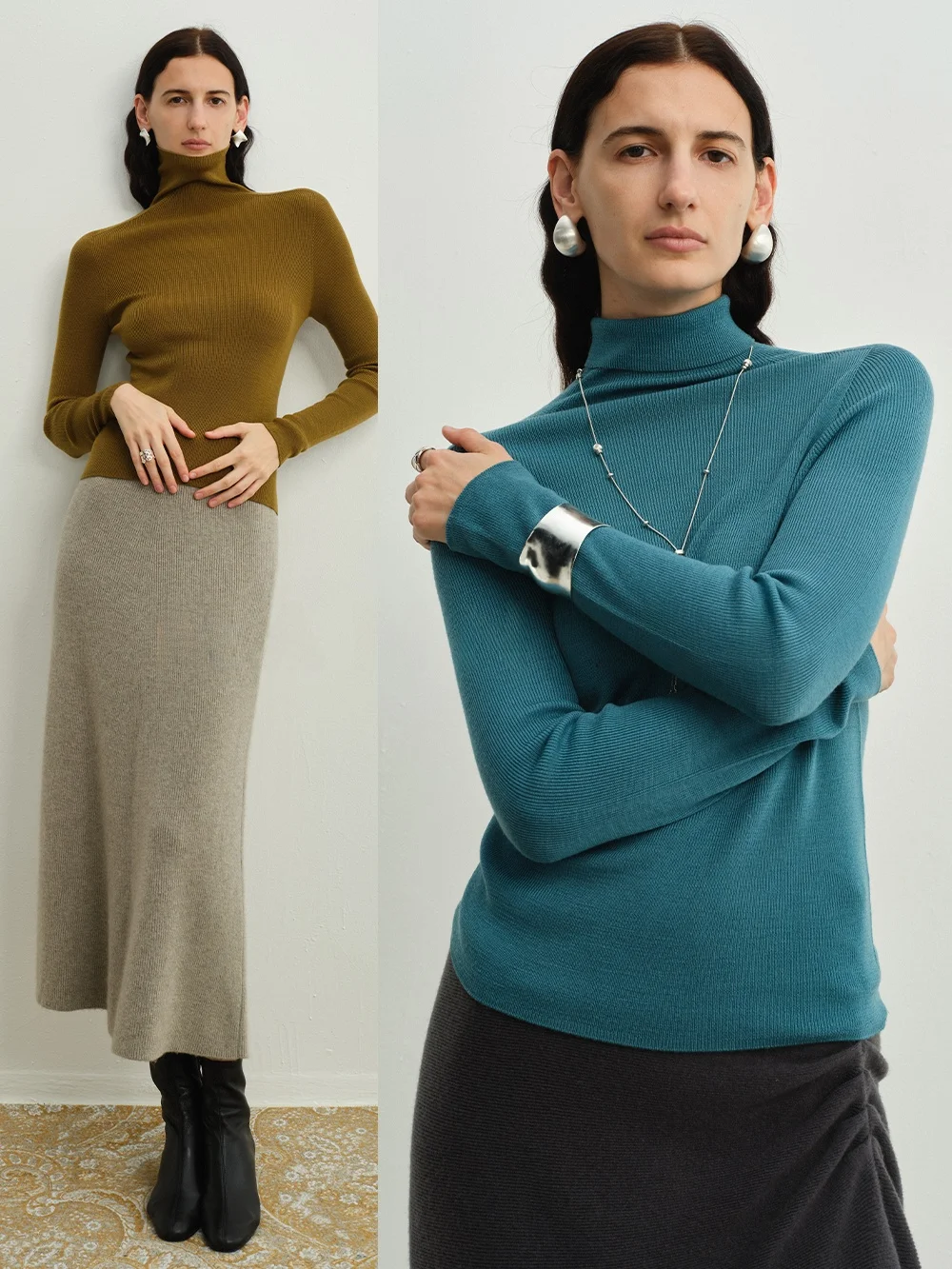 

Mannala шерстяной вязаный свитер с высоким воротником и базовым слоем, женский облегающий свитер Long Sve Winter Faion, топ Camere