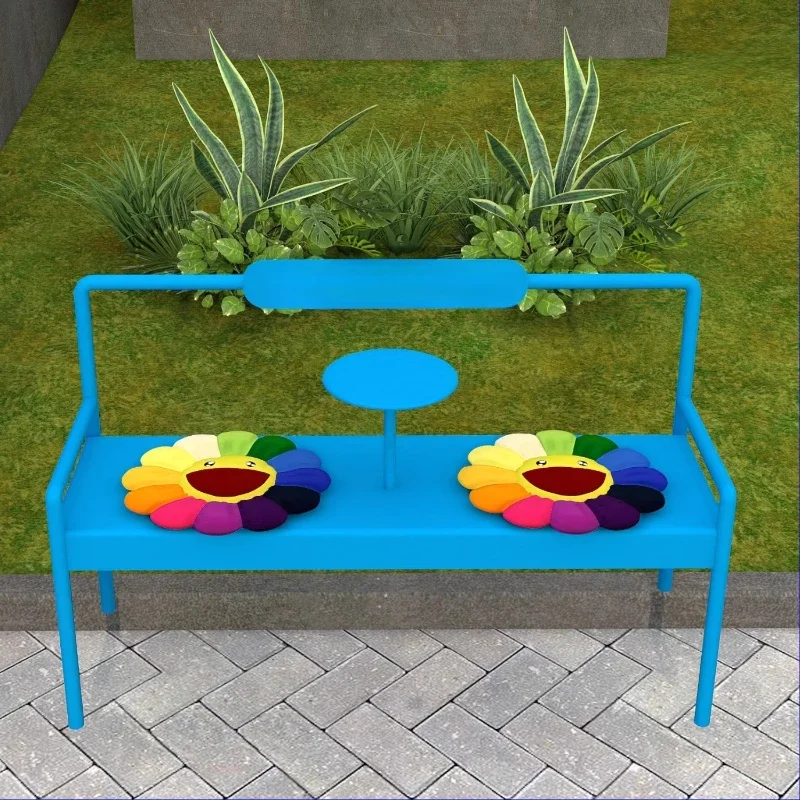 

Outdoor Bench Park Milk Tea Coffee Shop Gym Rest Stool Shopping Mall Metal
