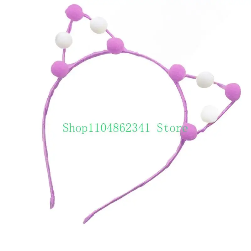 

652F Child Teenagers Cartoon Ear Headband Multi-color Carnivals Hair Hoop