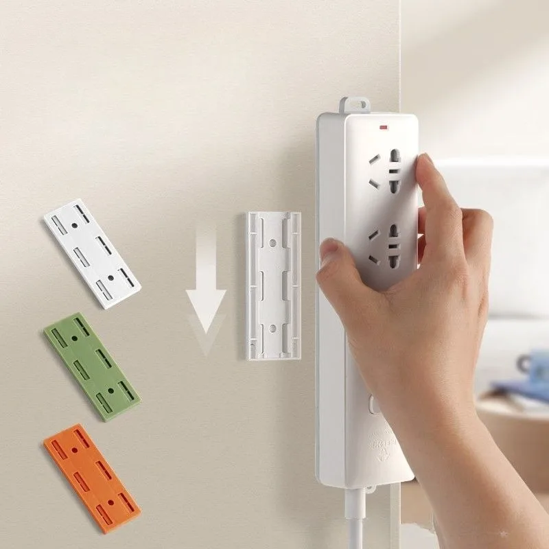 3/5 Stück Wandmontierte Stecker- und Steckdosenhalterung Selbstklebende Nicht-perforierte Aufbewahrungshalterung Nahtlose Router-Befestigungshalterung Haken
