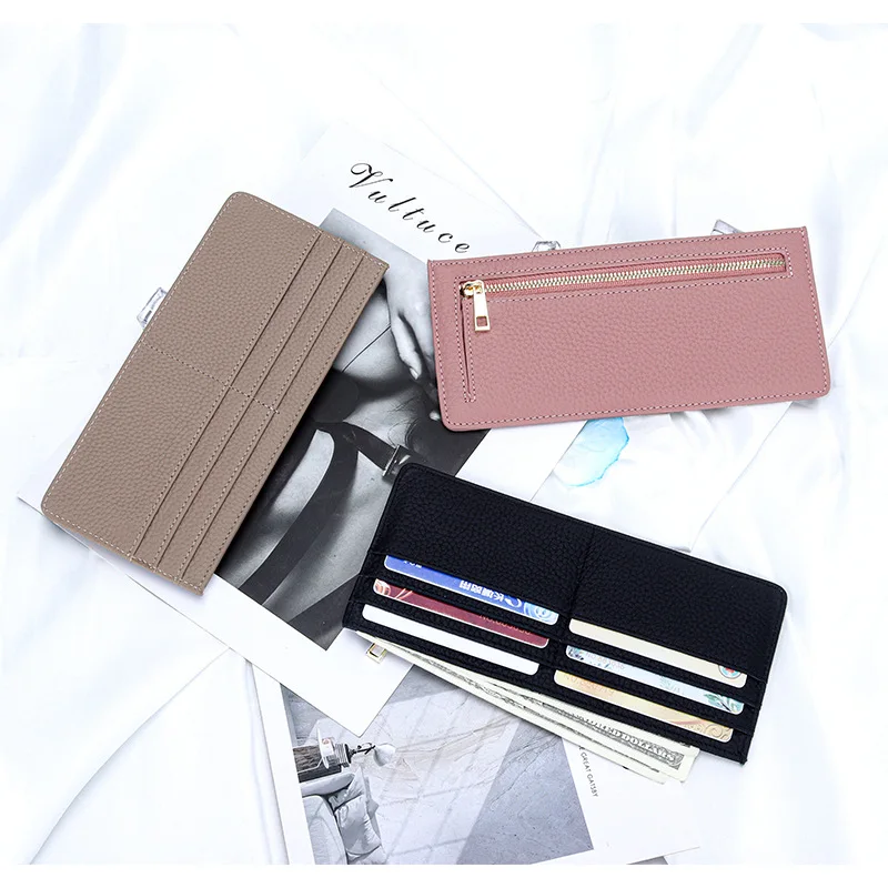 

Genuine Leather Slim Cardholder Smart Wallet Women Cowhide Credit Card Holders Ultra Thin Wallet Women's Coin Purse Clutch Bag