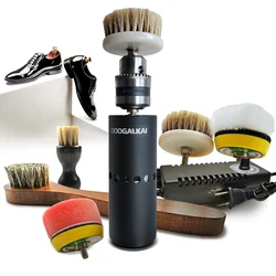 Professional Adjustable Speed Electric Shoe Polisher Kit, Cleaning Leather Care Brush Set ,Dust Polishing Boot Shoe Shine