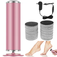 Lima eléctrica para pies, eliminador de callos de pies de velocidad ajustable, Lima eléctrica profesional para pies, eliminador de callos con 60 uds de papel de lija