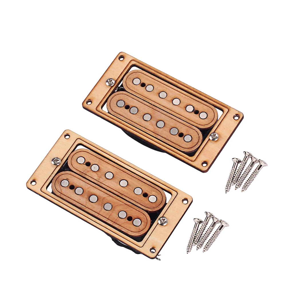 GMC77  Hand Wound Humbucker Set Wood And Fiber  Alnico  guitar pick ups