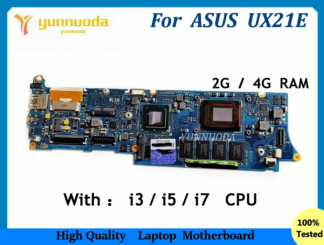 UX21E For ASUS UX21E UX21 Laptop Motherboard With I3-2367M I5-2467M I7-2677M CPU 2G 4G RAM 100% tested