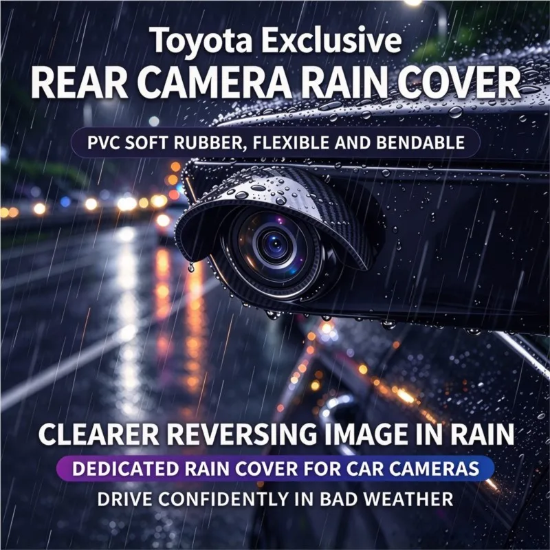 PVC Car Rear View Camera Rain Visor Hood Waterproof Protective Cover For Toyota Supra Aygo Prado RAV4 Hilux Yaris Corolla 4Runne