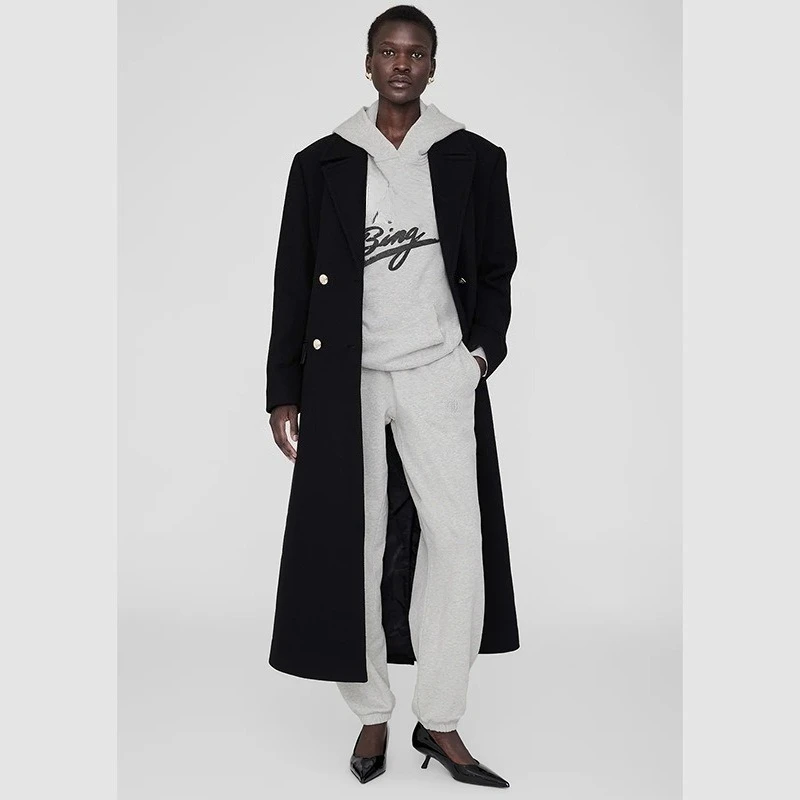 Winter Nieuwe Noord-Amerikaanse Niche Letterprint Binnenfleece Zak Katoen Losse damessweater met capuchon