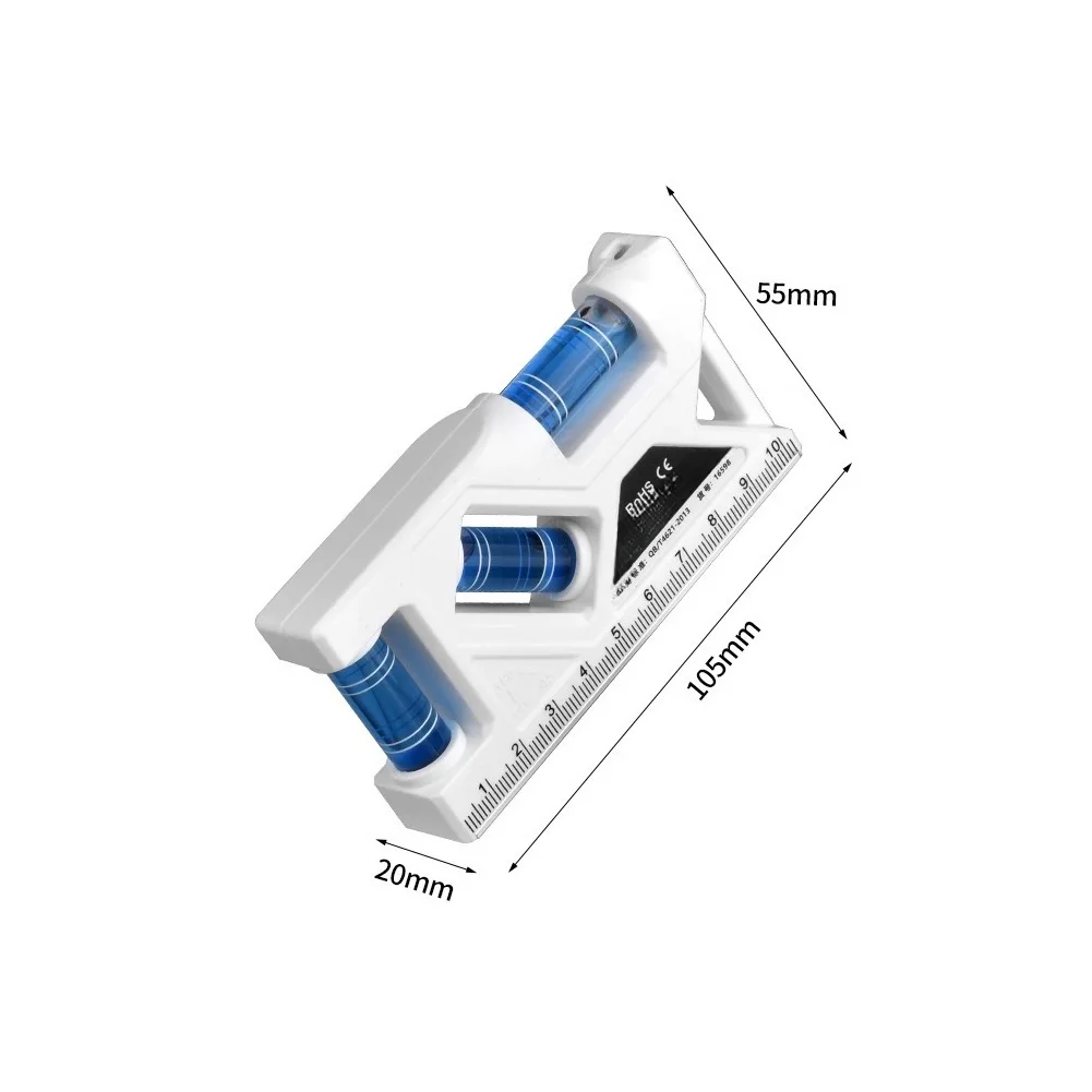 Angle Finder Level Ruler Magnetic Dual Bubble Vials Anti Slip Compact Lightweight Strong Side Magnet for For MINI