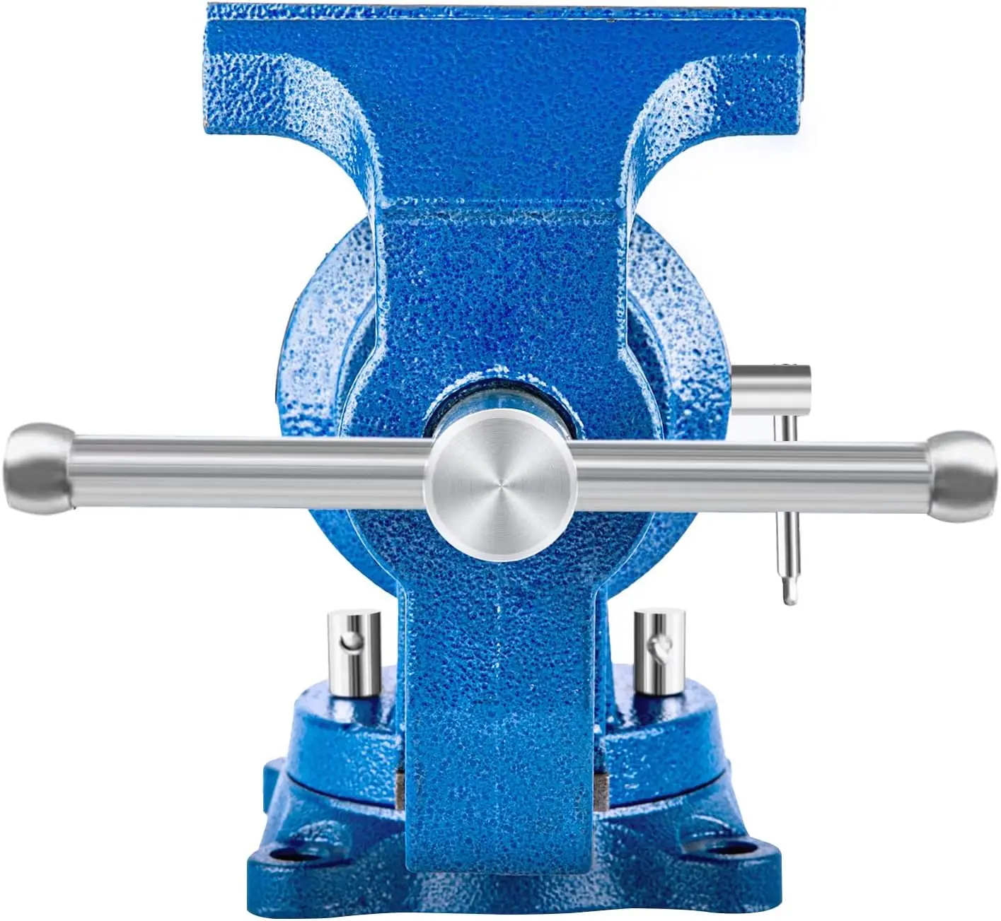 6-Inch Heavy Duty Bench Vise Ductile Iron Bench Vise 360° Multi-Purpose Bench Vise with Anvil Clamp force 8800lbs Blue