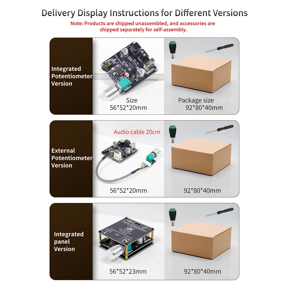 تيار مستمر 9-24 فولت XY-301W TWS مضخم الصوت الرقمي مجلس دعم التطبيق بلوتوث 5.2/AUX/U محرك WAV/FLAC/APU/MP3 #5