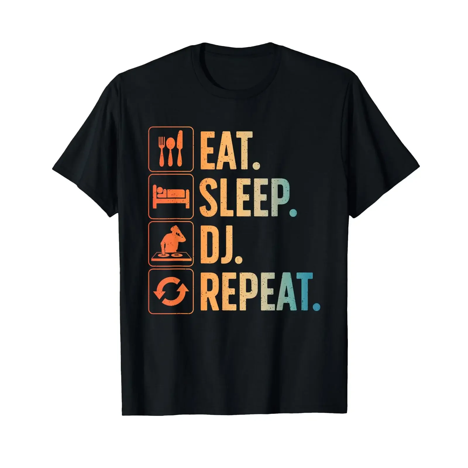 Cool DJ Art for Disc Jockey Music Producer EDM T Shirt vintage Washed Unisex Slightly Stretched Casual Breathable homme