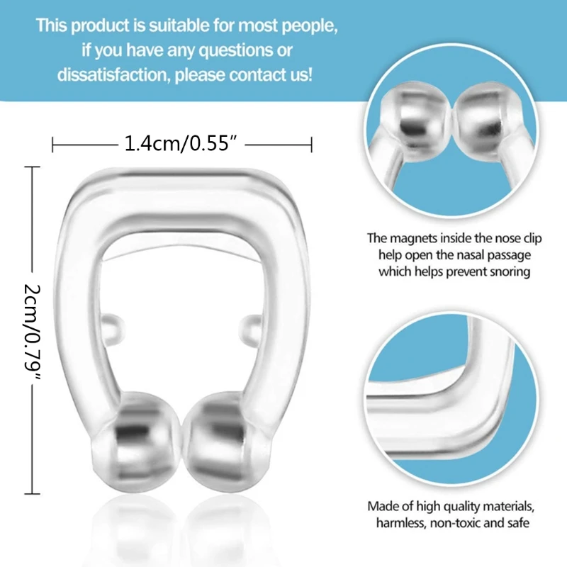 Portable Mini Magnetic Anti Snore Nose Clip Nasal Dilator Stop Snore Device Easy Breathe Improve Sleeping Unisex Drop Shipping