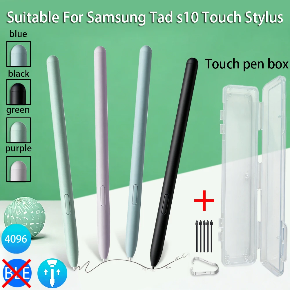 Stylet de remplacement à pression passive EMR 4096 niveaux et pointes remplaçables sans BLE pour Samsung Galaxy Tab S10 S10+ S10 FE