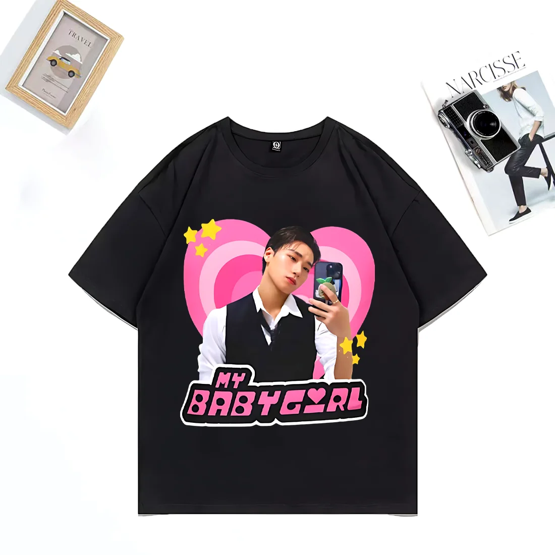 

Ateez San Twitter Fashion T Shirt men women's Oversized 100% Cotton t shirt short sleeve Summer print streetwear Unisex t-shirts