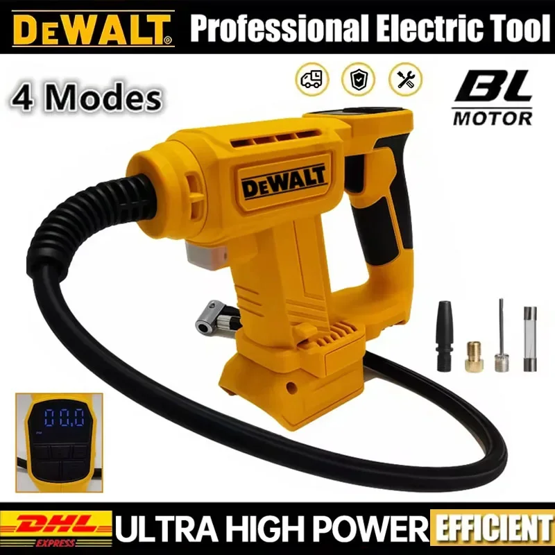 

Беспроводной воздушный компрессор Dewalt для автомобильных шин с цифровым дисплеем и светодиодной подсветкой для аккумуляторов Dewalt 20V 18V