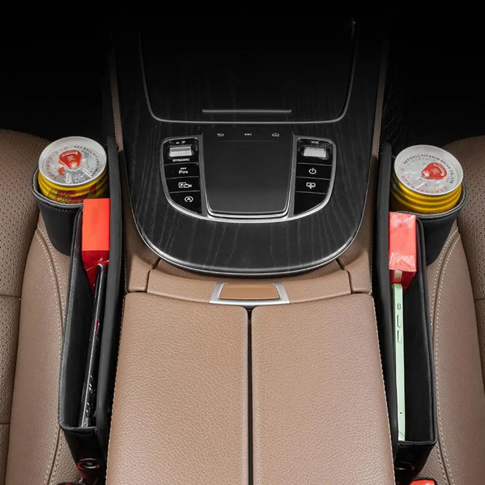 Multifuncional Car Seat Gap Organizador, carro Slot Box, versátil Faux Leather, Automotive Storage Organizers