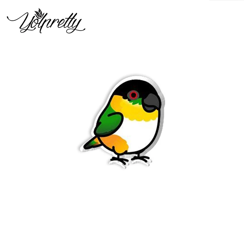 2023 New Arrival Fashion Cartoon Chubby Bird Colorful Parrot Handcraft Acrylic Epoxy Badge Pin Lapel Pins