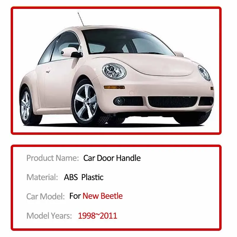 For Volkswagen VW New Beetle 1998~2011 2010 Door Handle Cover Sticker Auto Exterior Scratch Resistant Car Decorate Accessories view 2