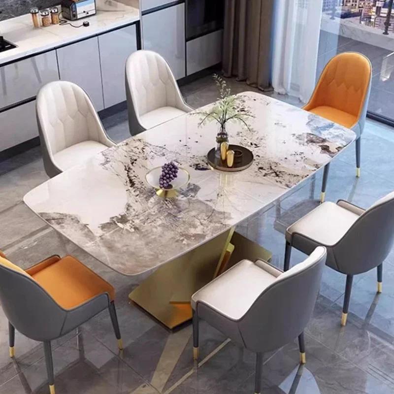 

Unique Modern Dining Table Designer Nordic White Kitchen Mobile Dining Tables Salon Mesas De Jantar Living Room Sets Furniture