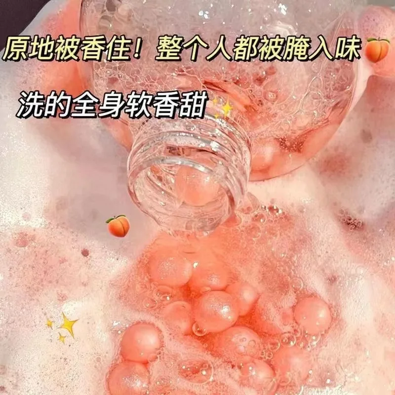 Two Fairy White Peach Oolong Rose Pearl Amino Acid Bath Gel with Long lasting Fragrance and Authentic Fruit Fragrance