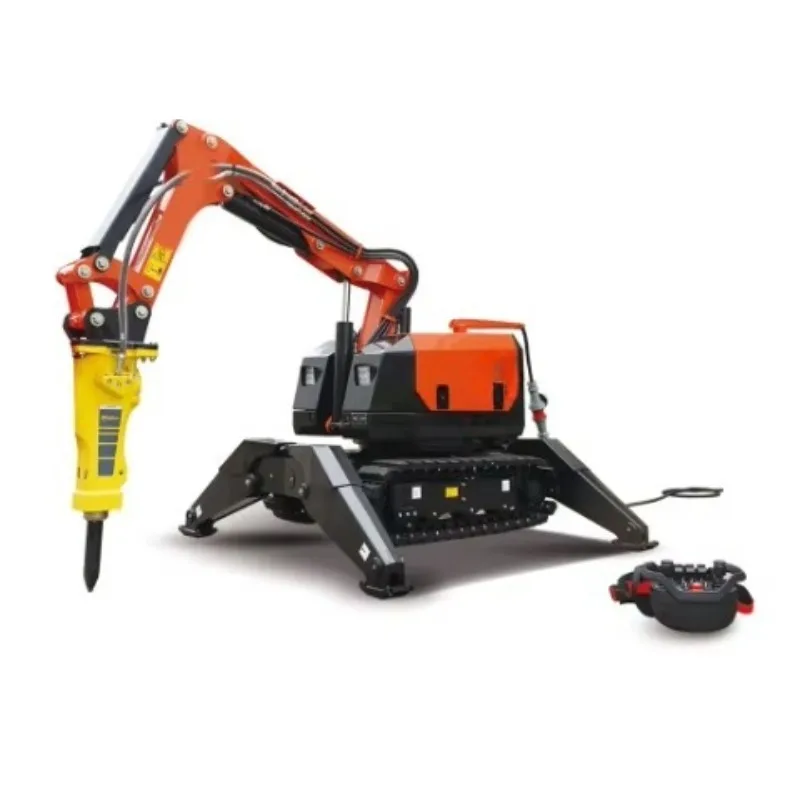 Hydraulic Demolition Robot Tracked Remote Control Machine for Reinforced Concrete Crushing and Building Removal