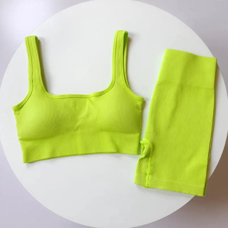 Sports Two-piece Outdoor Running Training Breathable Sweat-absorbing Fitness Clothing Shockproof Underwear Women's High Set