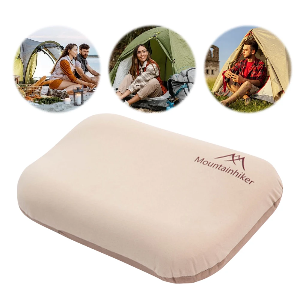 Ultralight Inflatable Pillow High Rebound Camping Air Pillow Neck Protect Outdoor Sleeping Pillow for Car Airplane Train Office