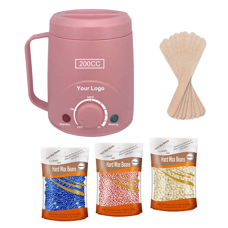 

Electric Wax Heater Hot Paraffin Pot Wax-melt Epilator Quick Warmer Hair Removal Waxing Machine with Wax Beans and Wood Sticks