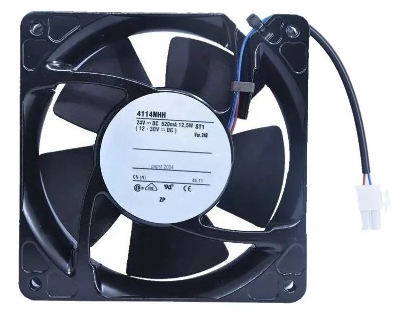 

FOR Ebmpaps 4114NHH Compact Axial Cooling Fan 120*120*38MM 2Wires 24VDC 12.5W 0.52A
