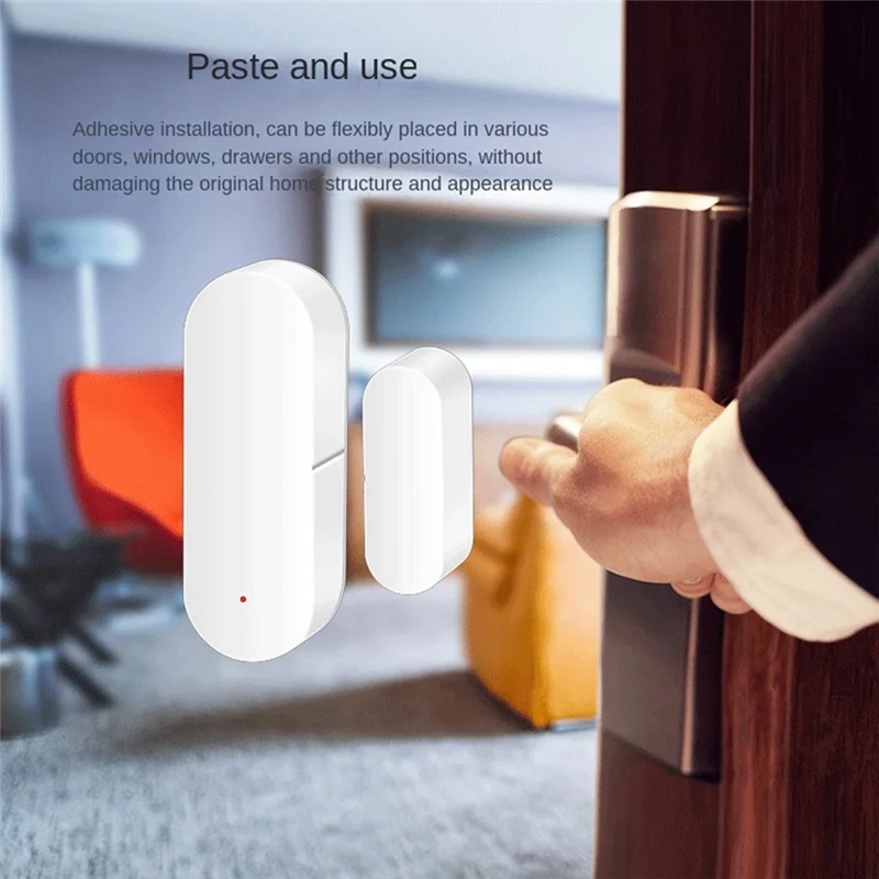 ABKQ-Zigbee 도어 자기 센서 Tuya Smart TUAY 창문 개방형 홈 알림 도난 방지 유도 경보