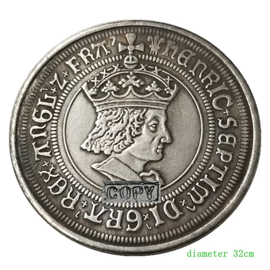 England King Charles Commemorative Old Coin Henry George Decoration Silver Coin Antique Craft Emblem Silver Dollar Jewelry