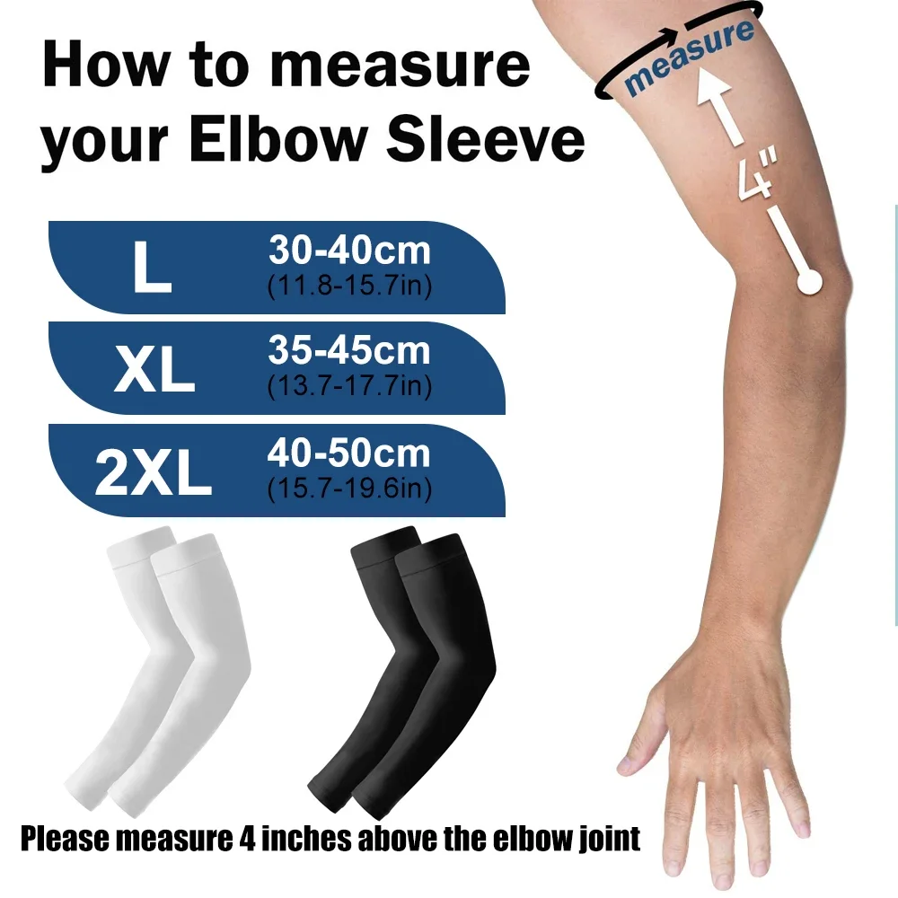 1Pair Compression Arm Sleeves,Firm 20-30mmHg Graduated Compression Full Arm Support for Golfers & Tennis Elbow Brace,Work,Sports