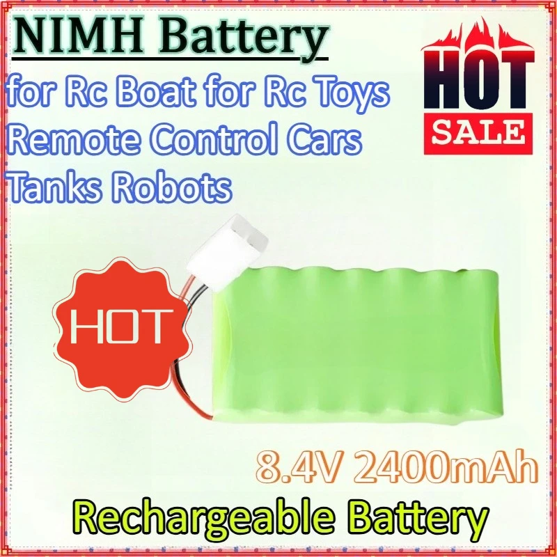 

New NIMH AA5 8.4V 2400mAh Rechargeable Battery for Rc Boat for Rc Toys Remote Control Cars Tanks Robots Upgraded Batteries Pack