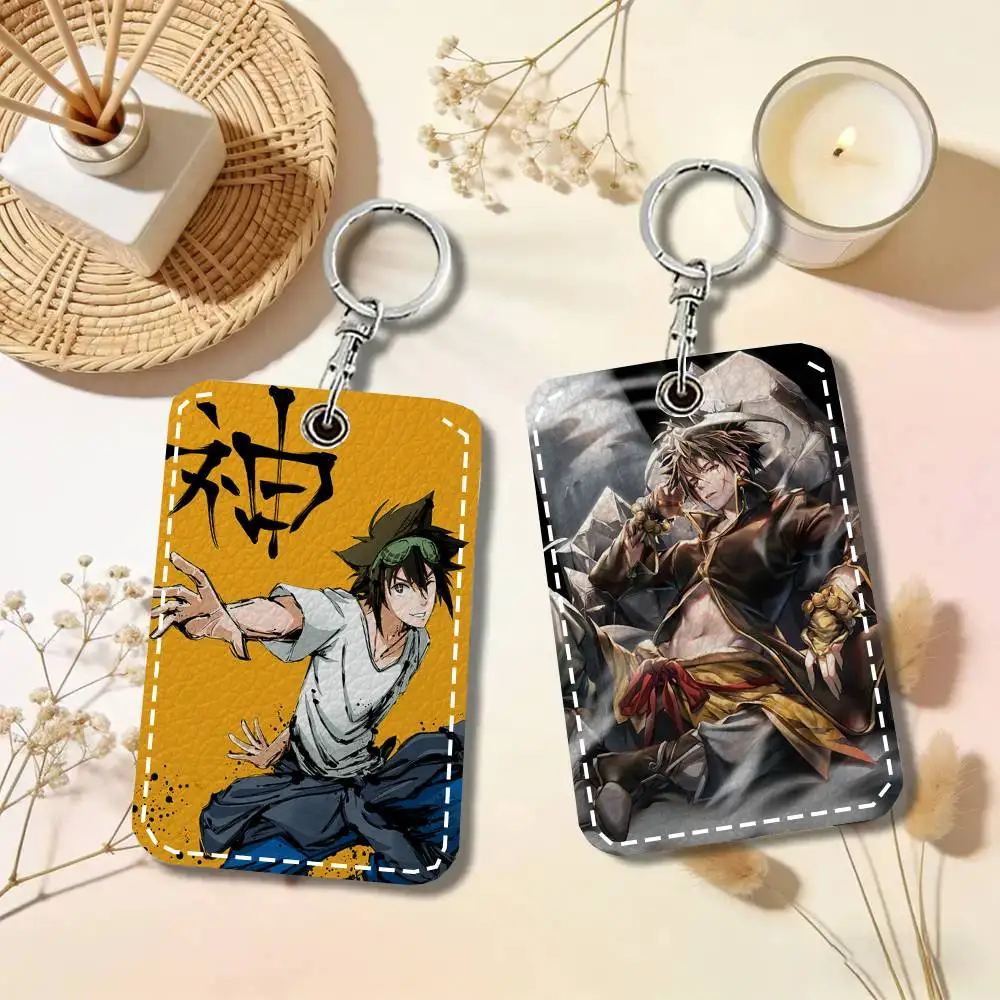 The High School God Card Case Keychain Access Card Bag Key Tag Ring Leather Card Holder Key Ring Access