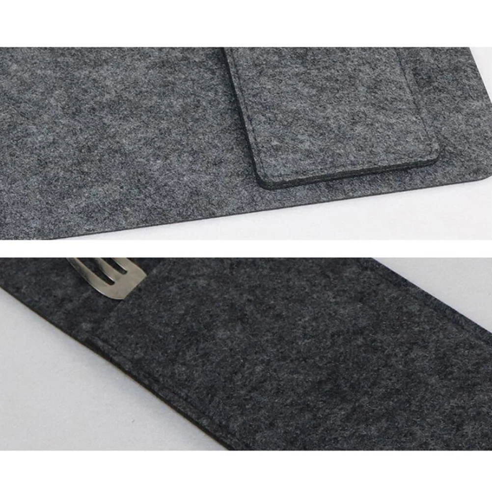 

3pcs 6 Sets Felt Table Mats Placemat Coasters Fork Bag Kit Scratch Stain Resistant Dining Mat Set For Home Restaurant Grey Easy