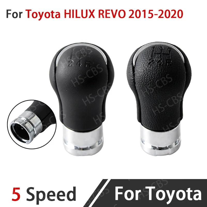 

Car Gear Shift Knob Head Manual 5 Speed Transmission Gear Shift HandBall For Toyota HILUX REVO 2015-2020 Car Styling
