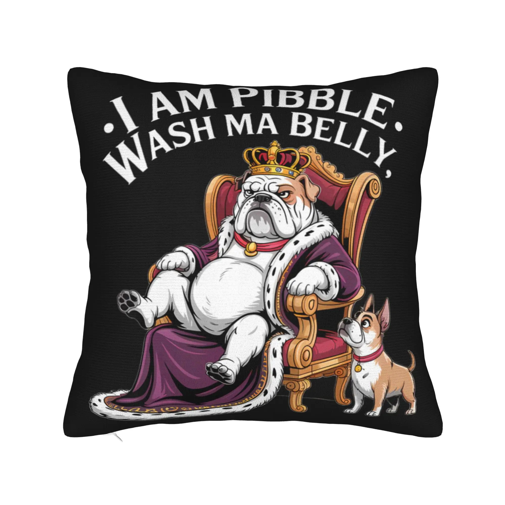 Animal Meme Cute Dog Pitbull Humor Pillow Case  Comfy Pillow Cover For Chair Sofa Home Decor Novelty Cushion Cover