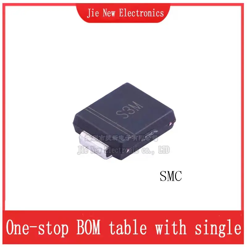 Diodes de redressement S1M S2M S3M S5M S6M S8M S10M S3MB S5MB S3MC S5MC S6MC S8MC S10MC Patch, SMA SMC, Nouveau, 50 pièces