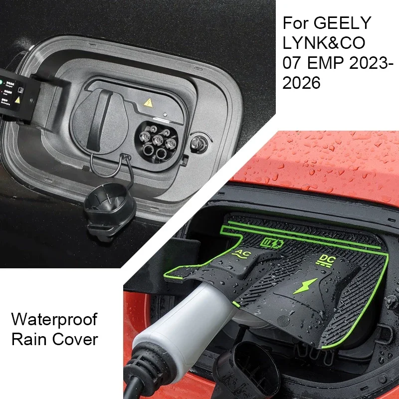 

New Energy Car Charging Port Waterproof Cover Auto Gun Charge Rain Cover Accessories For GEELY LYNK&CO 06 07 08 EMP Z10 Z20